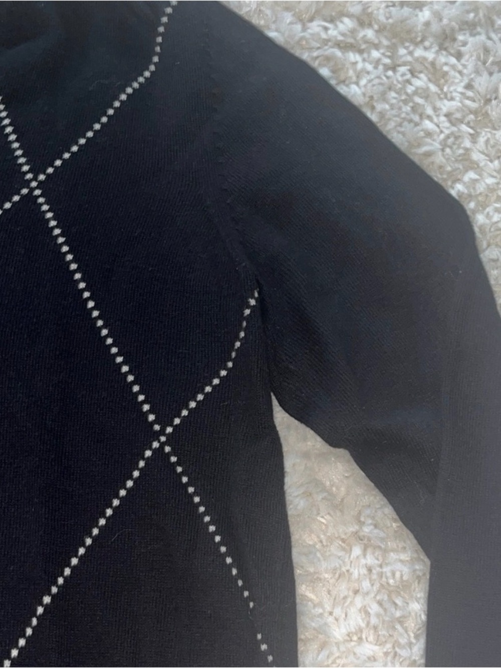ππ΄ Ben Sherman Black Argyle Sweater - Picture 7 of 10